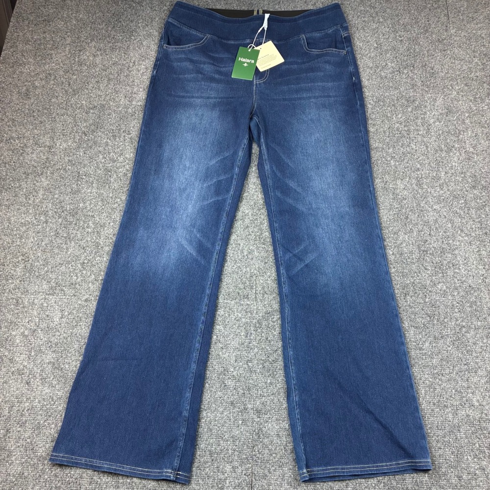 HALARA Women's Wide Leg (Leggings) Jeans in Denim Blue